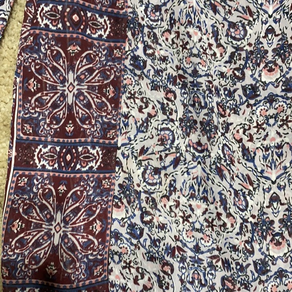 LN women’s Maurices sheer boho pheasant top size M - Picture 2 of 5